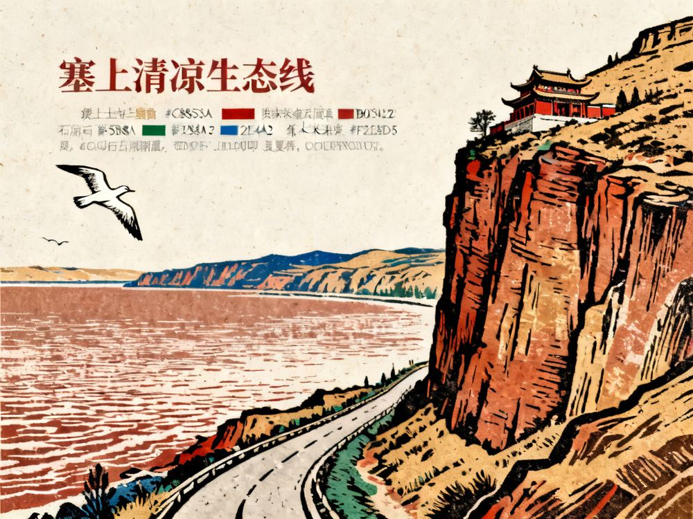 塞上清凉生态线 · 版画