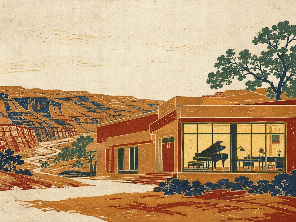 榆林市青少年宫 · 桃源路社区青少年宫 · 版画 · AI 示意